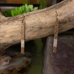 NWT Bar earrings with wire wrapping